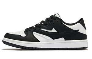 Кроссовки QIAODAN Skateboarding Shoes Women's Low-top Black/White, черный