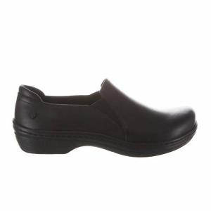 Klogs Footwear Женские кожаные рабочие сабо Moxy без шнурков, черные, из натуральной кожи