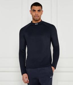 Лонгслив мужской Boss Green облегающего кроя с логотипом бренда, синий