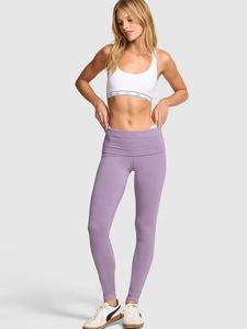 Леггинсы из хлопка с отворотами на весь день Pink, foldover frozen plum