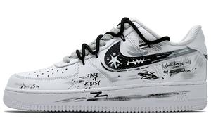 Nike Кроссовки для скейтбординга Air Force 1 Abrasion Resistant низкие унисекс белый серый черный