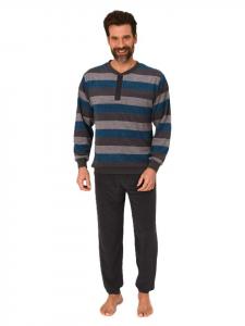 Пижама NORMANN Langarm Frottee Stretch Bündchen, синий