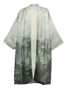 Жакет без застежки с абстрактным принтом Pierre-Louis Mascia, белый