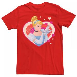 Мужская футболка Cinderella Valentine's Sparkle Hearts Disney