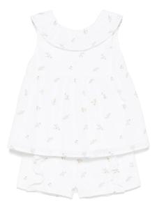 Комплект из платья и шортов с английской вышивкой Patachou, белый