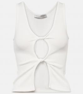 Майка из джерси с вырезом Christopher Esber, белый