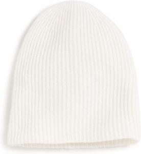 Женская кашемировая плюшевая шапка в рубчик White & Warren, Soft White