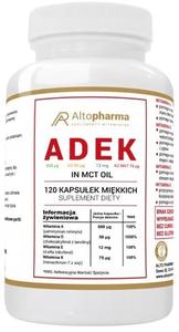 AltoPharma, ADEK Forte A,D3,E,K2 MK-7 с МСТ, 120 мягких капсул Inna marka