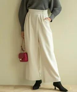 Теплые брюки с широкими штанинами и завязками на спине Suite, цвет Ivory [002]