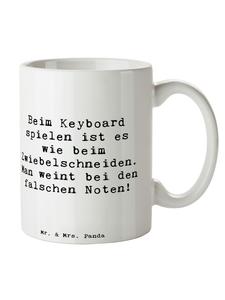 Кружка "Белая клавиатура слезы" с надписью Mr. & Mrs. Panda