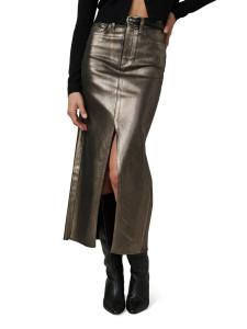 Юбка макси из металлизированного денима Eva Joe's Jeans, цвет Guilded Forest