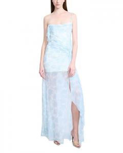 Блестящее платье из сетки с пайетками BCBGMAXAZRIA, мультиколор