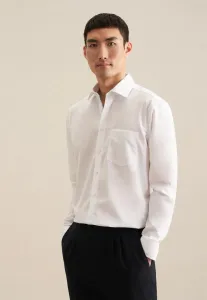Деловая рубашка seidensticker "Regular", стандартный воротник "Кент" с длинными рукавами, однотонная, белый