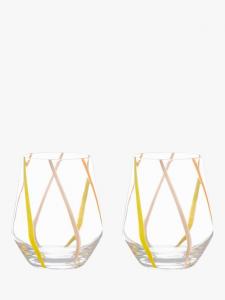 Rio полосатые стаканы Double Old Fashioned, набор из 2 штук, 450 мл, Citrus Anton Studio Designs, trus