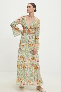 Шелковая блузка Answear Lab, зеленый