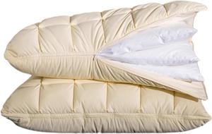 LMMDHUSV Подушка регулируемая из гусиного пера 3 в 1, 100% хлопковый чехол, для сна на боку, спине и животе, набор 2 штук Beige
