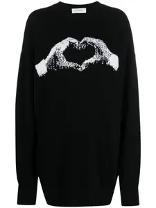 Платье-джемпер из смесовой шерсти Sportmax, черный