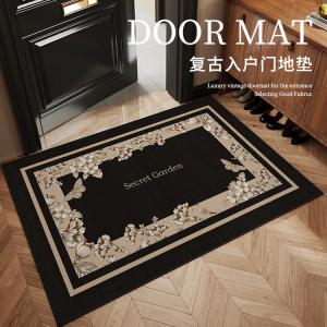 Budis Ковер 120х160 см из велюра для прихожей, водостойкий, нескользящий, с эффектом состаривания