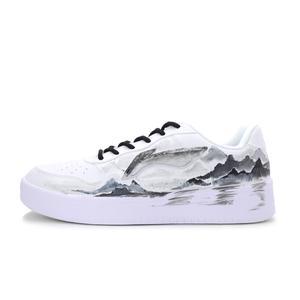 LINING Скейтерские кроссовки Low top Unisex Black White устойчивые к истиранию, легкие и дышащие