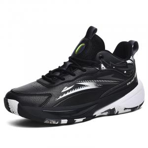 Kuding Мужские баскетбольные кроссовки Mid Top черно-белые тёмно-серые, цвет Dark Gray