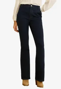 Джинсы прямого кроя с волнистыми карманами и расклешенными штанинами Love & Roses, Dark Rinse Wash