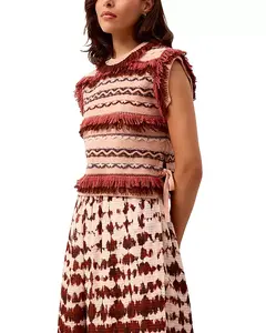 Свитер без рукавов Desmond с бахромой Marie Oliver, красный