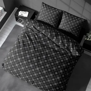 Фланелевое постельное белье Dream Sleep Whistler Anthracite 135x200 см + 80x80 см Traumschlaf