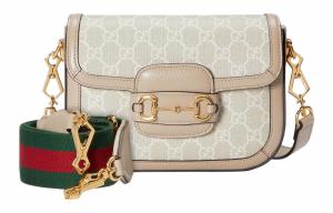 Сумка-седло с лошадиной удилкой 1955 из холста и кожи GUCCI, Set (Bag+Dust Bag)