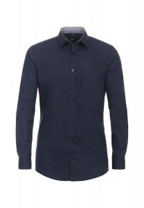 Мужская деловая рубашка однотонного кроя Venti, темно-синий