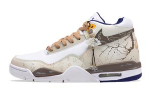 Баскетбольные кроссовки Flight Legacy Vintage для мужчин, среднего размера, белый/желтый/коричневый Nike