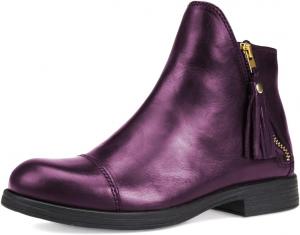 Женские ботильоны на низком каблуке с круглым носком, боковой молнией, грубой подошвой, модные туфли для ходьбы, размеры 4-16 US Wo wagas, Purple