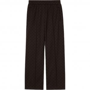 Джерси жаккард брюки GUCCI, темно-коричневый