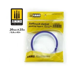 Бархатная малярная лента Softtouch № 4 (20 мм x 25 м), Assorted Painting Accessories (AMMO)