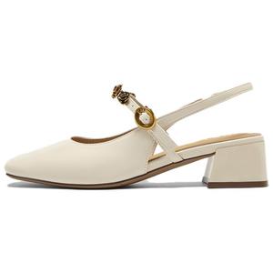 BASTO Белые женские туфли на массивном каблуке, цвет White