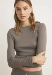 Топ Mango Long sleeved top, Marron Moyen/Brown