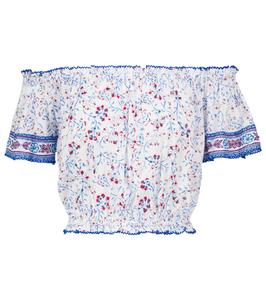Блузка Camilla с цветочным принтом и открытыми плечами Poupette St Barth, Cib