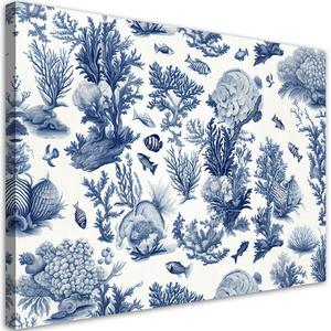 Картина арт-принт KUNSTLOFT Fish and Corals 2, синий
