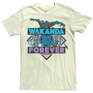 Мужская футболка Marvel Black Panther Wakanda Forever неоновых цветов Licensed Character