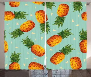 Шторы ABAKUHAUS Polyart Rustic, винтажный пляжный летний, универсальные, с петлями и крючками, для гостиной, 280 x 245 см, оливково-зеленый, цвет морской пены Abakuhaus