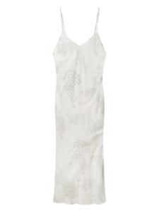 Платье без рукавов с леопардовым узором Stella McCartney, белый