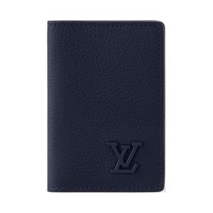 LOUIS VUITTON Кожаный картхолдер мужской темно-синий