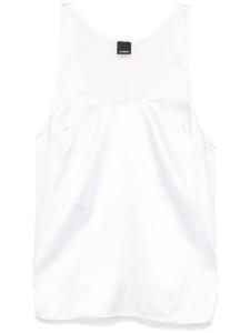 PINKO атласный топ без рукавов, белый