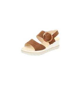 Сандалии на плоской подошве Gabor Sandaletten Elegant Abs Bis 45, цвет new whisky