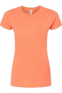 Tultex женская облегающая футболка из тонкого джерси, цвет coral