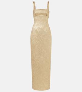 Платье из ткани мишлин клоке Emilia Wickstead, золотой