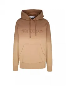 Худи с градиентной вышивкой логотипа Jw Anderson, коричневый