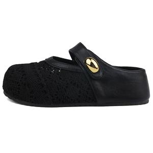 N6N8 Закрытые тапочки женские черные, цвет Black