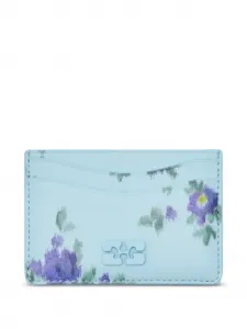 Картхолдер с цветочным принтом GANNI, синий
