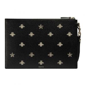 GUCCI Кожаная клатч Regular Men's Black