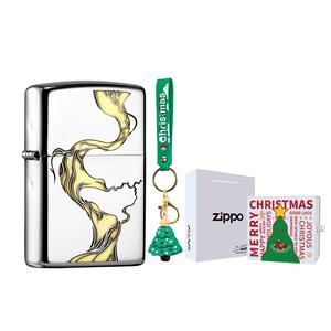 Керосиновая зажигалка, гравировка, услуга написания поздравительных открыток, подробности уточняйте у службы поддержки ZIPPO, Eternal Christmas Keychains Gift Box Sets